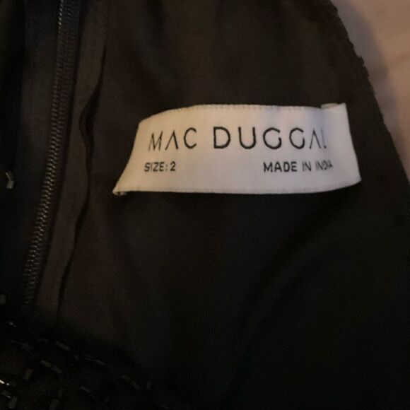 Mac Duggal 5531 HIGH NECK HALTER SLEEVELESS MIDI DRESS Black 2 - Picture 15 of 15